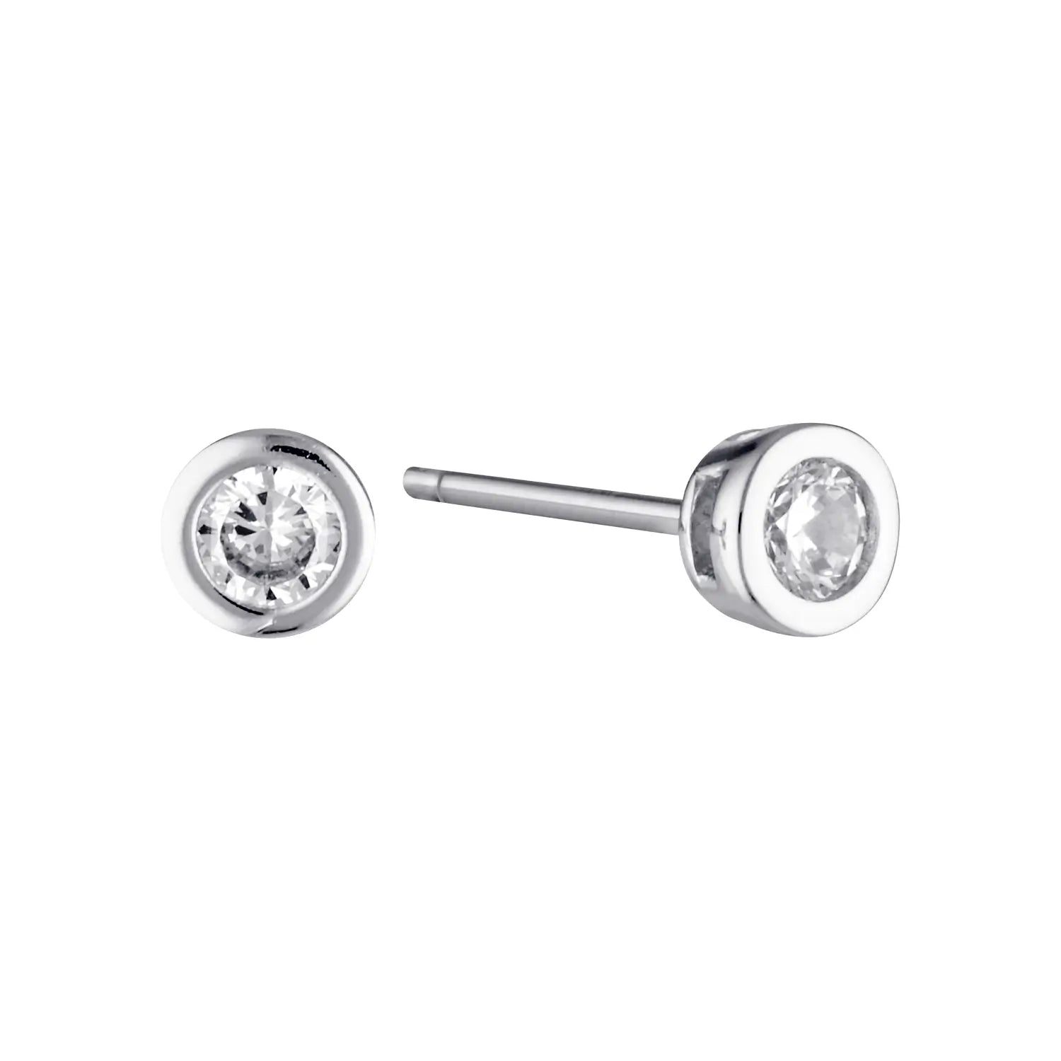 3.0mm Cubic Zirconia Stud Earrings Silver 1 - Australian Jewellery Brand Bowerbird Jewels