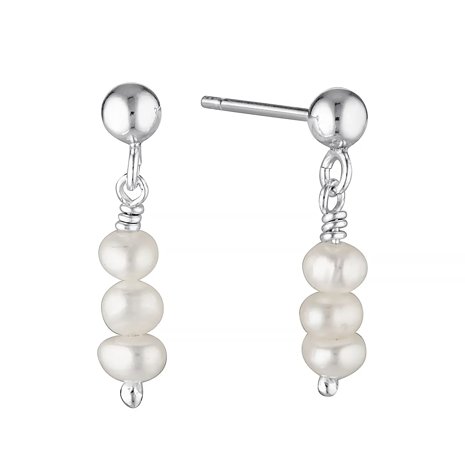 Ardour Drop Earrings Pearl Silver 1 - Australian Jewellery Brand Bowerbird Jewels