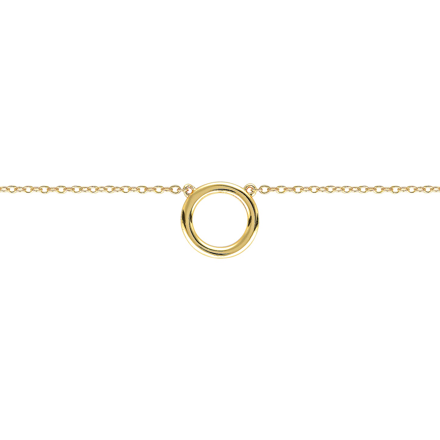 Orbit Circle Necklace Gold 2 - Bowerbird Jewels - Online Jewellery Stores