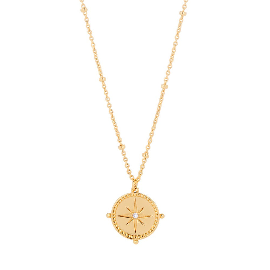 Compass of the Soul Necklace Gold 1 - Bowerbird Jewels - Online Jewellery Store