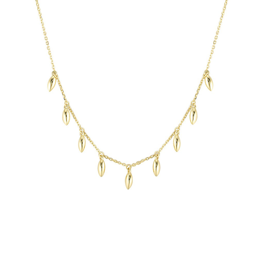 Dew Drops Necklace Gold 1 - Bowerbird Jewels - Online Jewellery Store