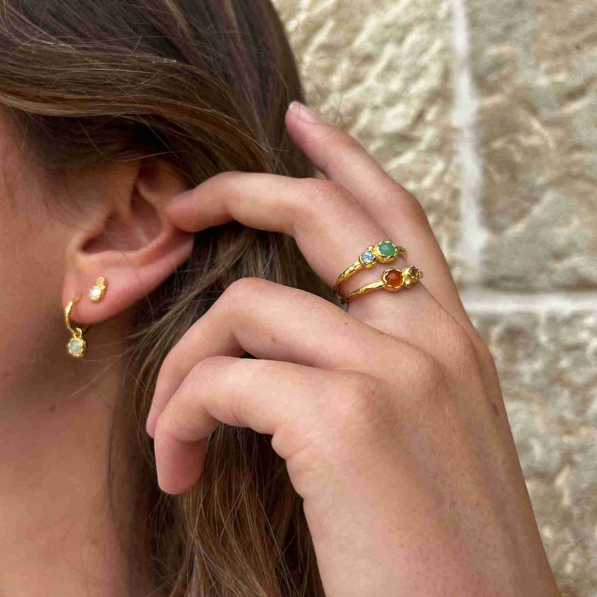 Energised Organic Stacking Ring Gold 2 - Australian Jewellery Brand Bowerbird Jewels