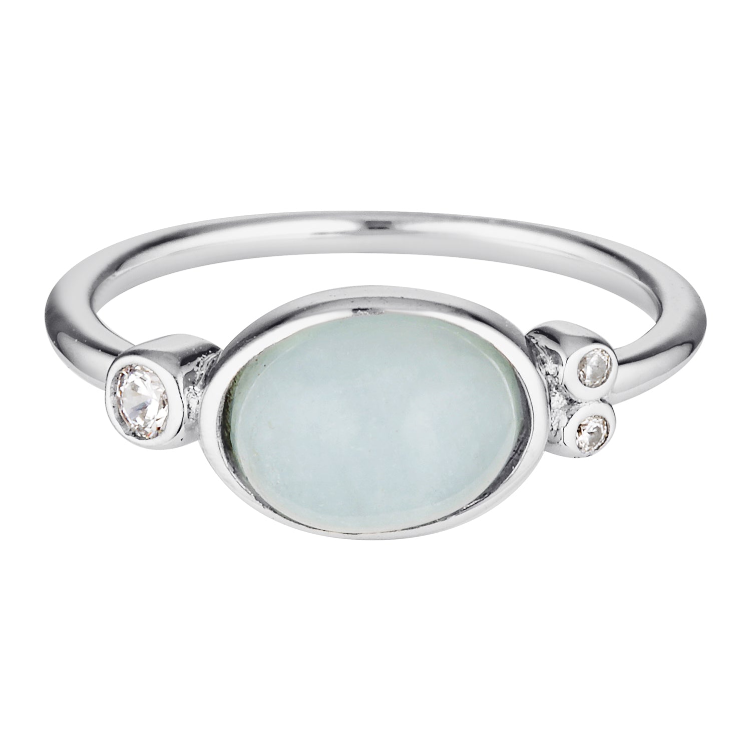 Leal Aquamarine Gemstone Ring in Sterling Silver Silver 1 - Bowerbird Jewels - Online Jewellery Store