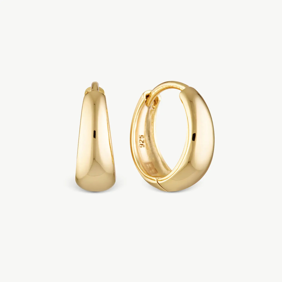 Medium Tapering Huggie Hoop Earrings Gold 1 - Australian Jewellery Brand Bowerbird Jewels