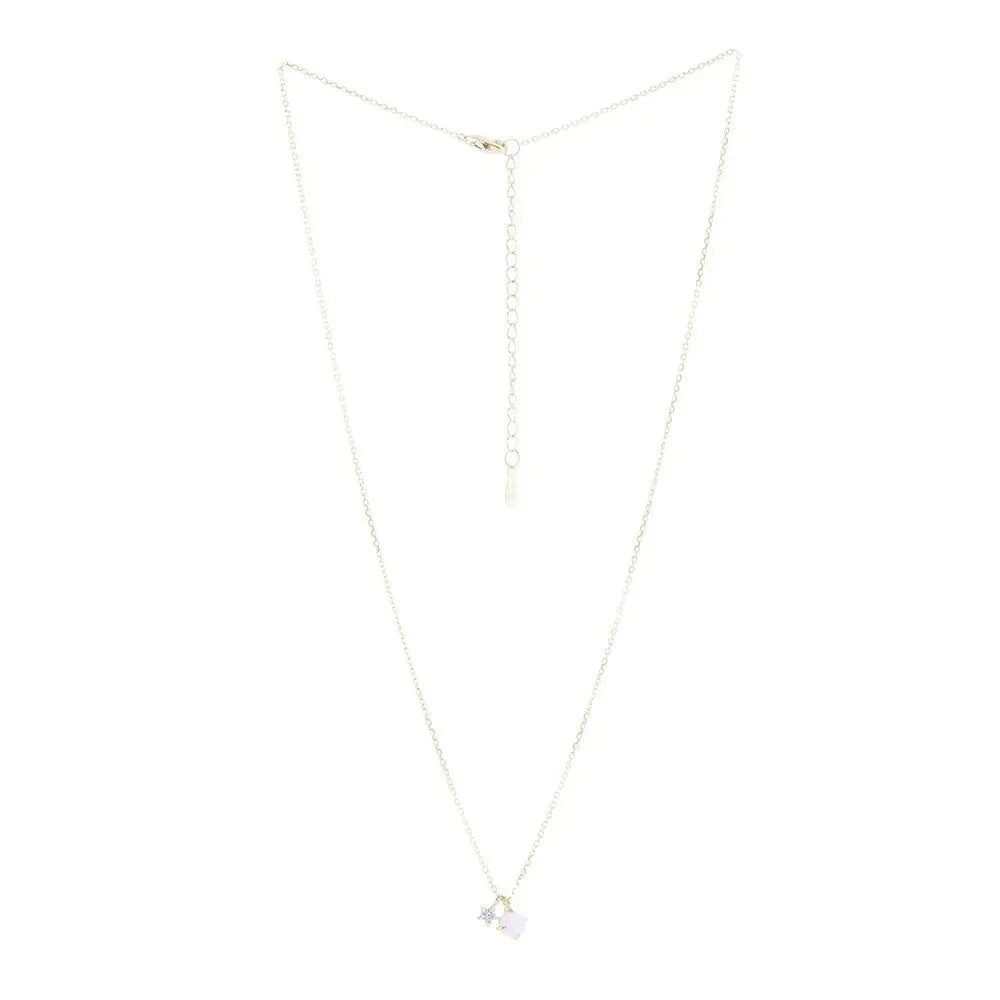 Moonglow Opalite Necklace in Silver and Gold Gold 4 - Australian Jewellery Brand Bowerbird Jewels