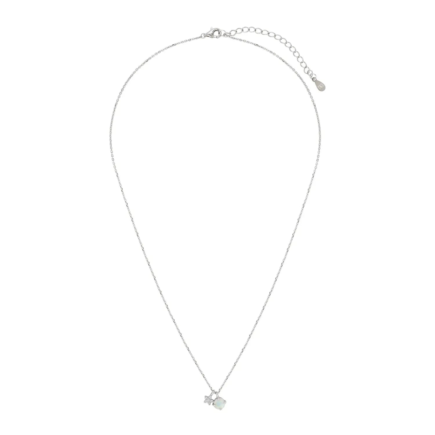 Moonglow Opalite Necklace in Silver and Gold Silver 2 - Australian Jewellery Brand Bowerbird Jewels