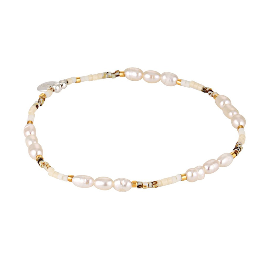 Moonstruck Pearl Stacking Bracelets Almond 1 - Bowerbird Jewels - Online Jewellery Store