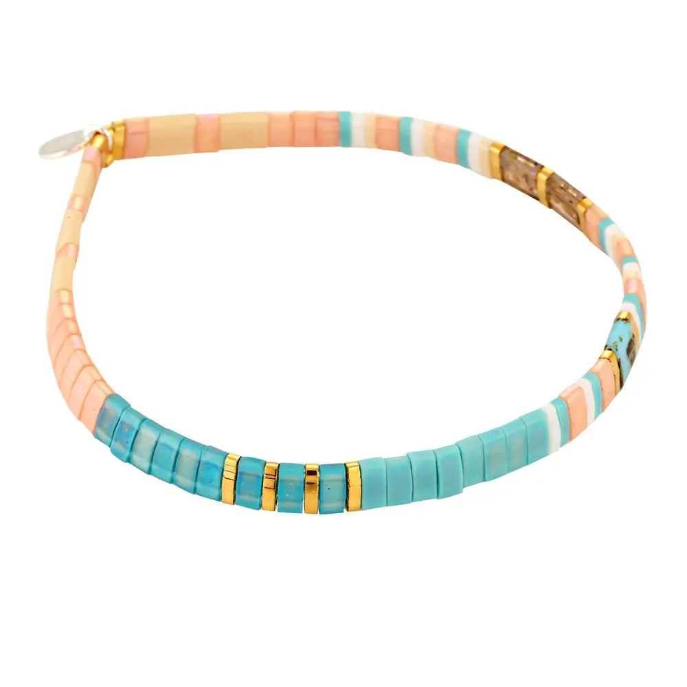 Mosaic Bracelet - Flamingo Sea 1 - Australian Jewellery Brand Bowerbird Jewels