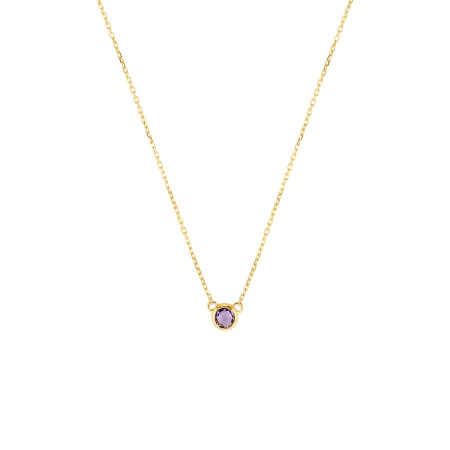 Nova Amethyst Necklace in 18K Gold Vermeil or Silver Gold 1 - Bowerbird Jewels - Online Jewellery Store