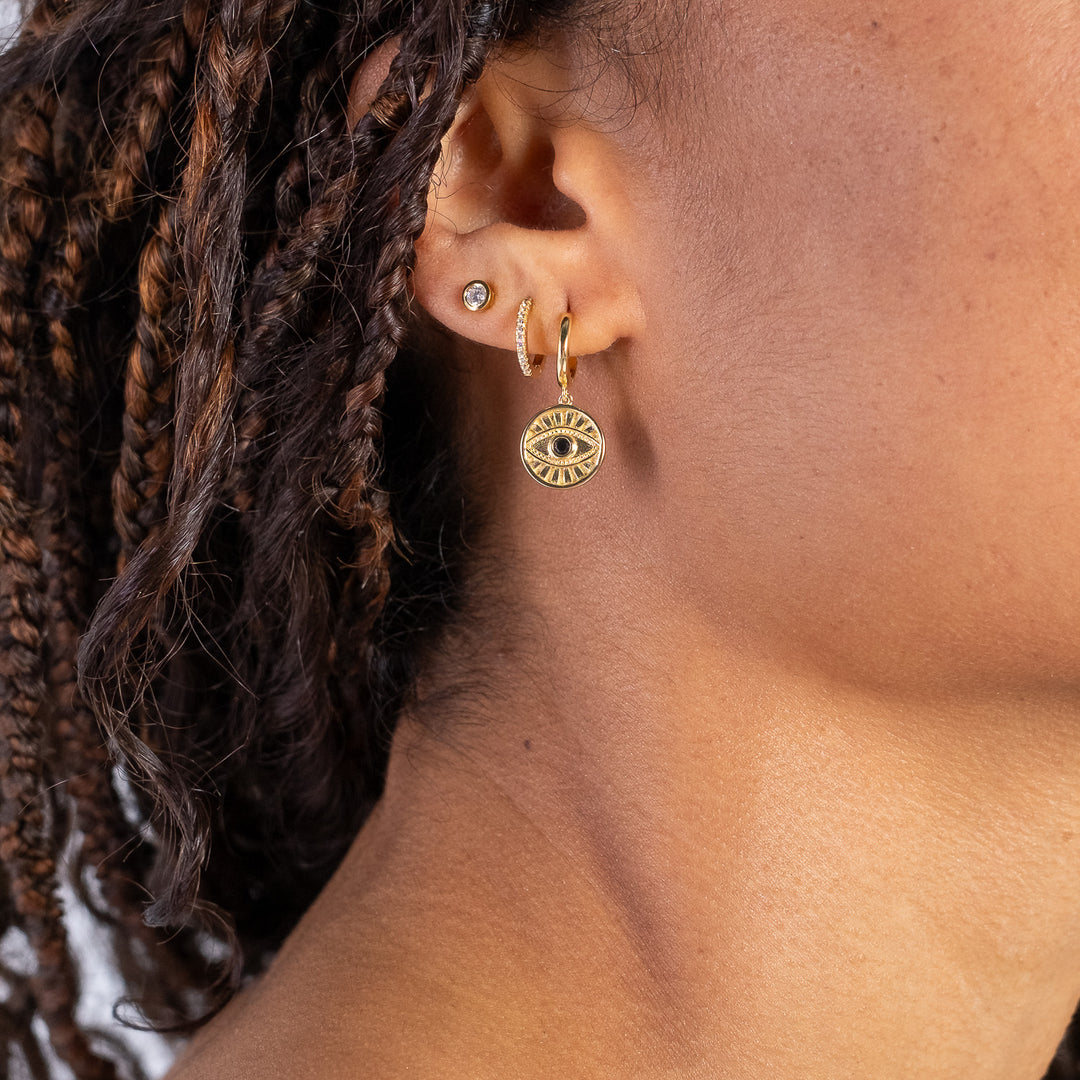 Reverie Standard Huggie Earrings Gold 3 - Bowerbird Jewels - Online Jewellery Store