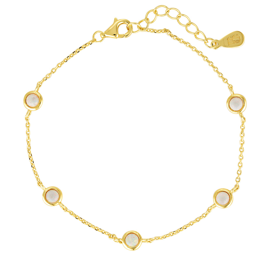 Ripples Opalite Bracelet Gold 1 - Bowerbird Jewels - Online Jewellery Store