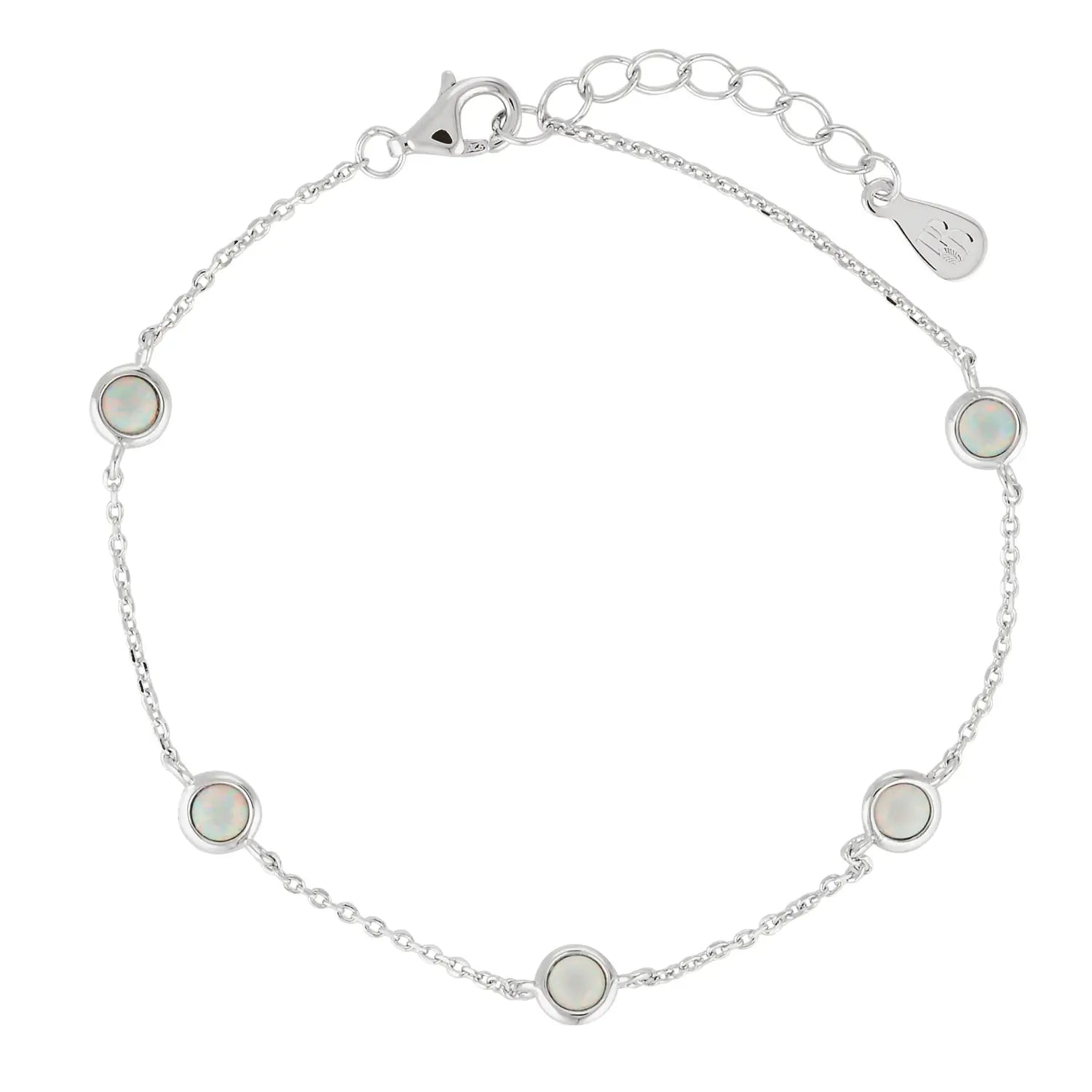 Ripples White Opalite Bracelet Silver 1 - Australian Jewellery Brand Bowerbird Jewels