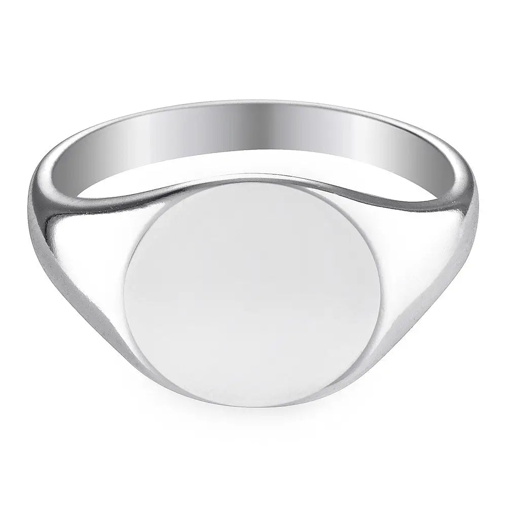 Silver Oval Signet Ring Silver 1 - Australian Jewellery Brand Bowerbird Jewels