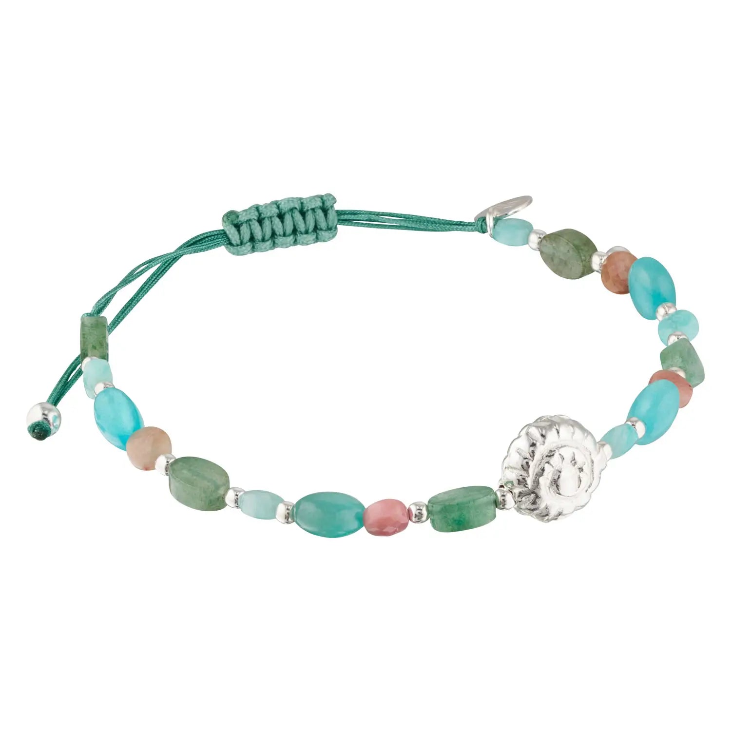 Silver Shell Gemstone Stacking Bracelet - Maui 1 - Australian Jewellery Brand Bowerbird Jewels