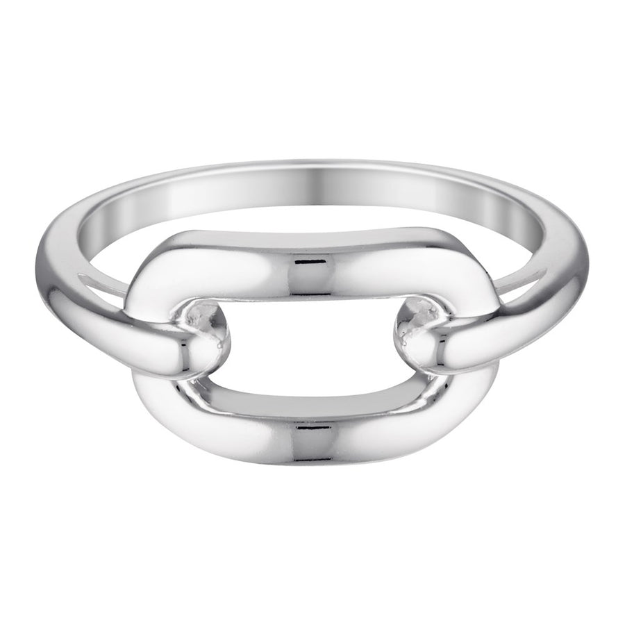 Silver Oval Link Ring Silver 1 - Bowerbird Jewels - Online Jewellery Store