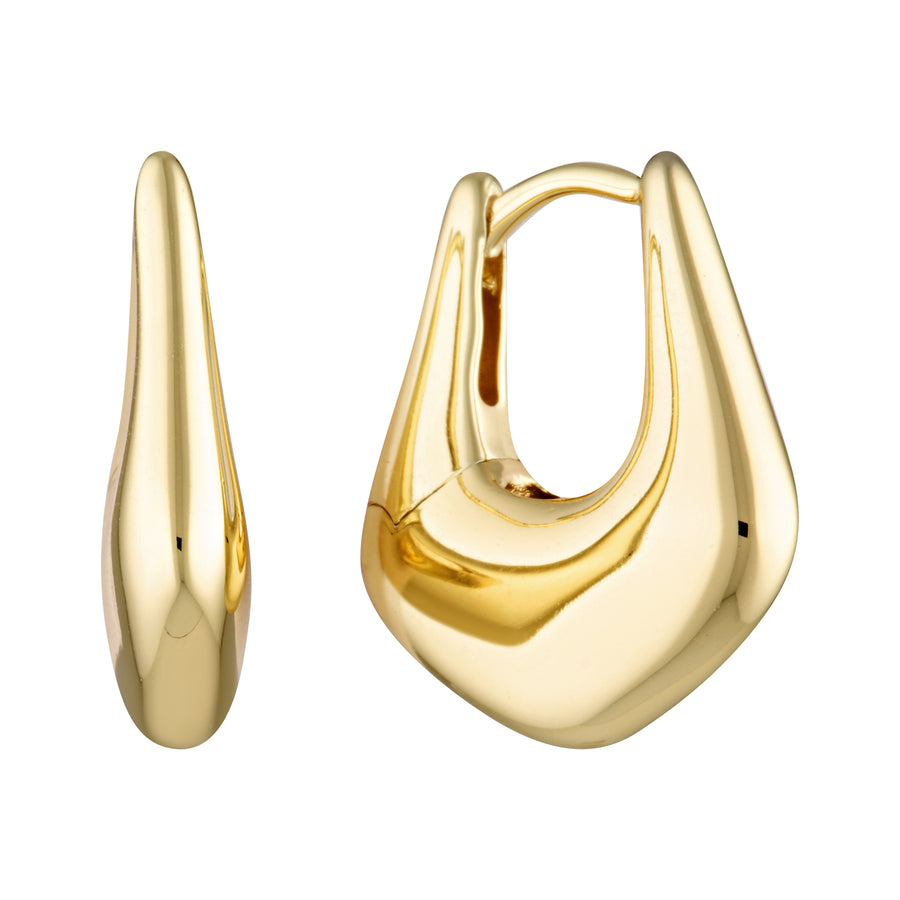 Veni Huggie Earrings Gold 1 - Bowerbird Jewels - Online Jewellery Store