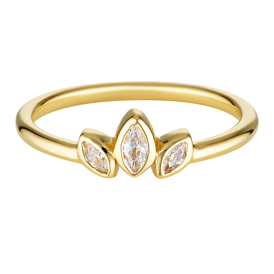 Vespine Stacking Ring Gold 1 - Bowerbird Jewels - Online Jewellery Store