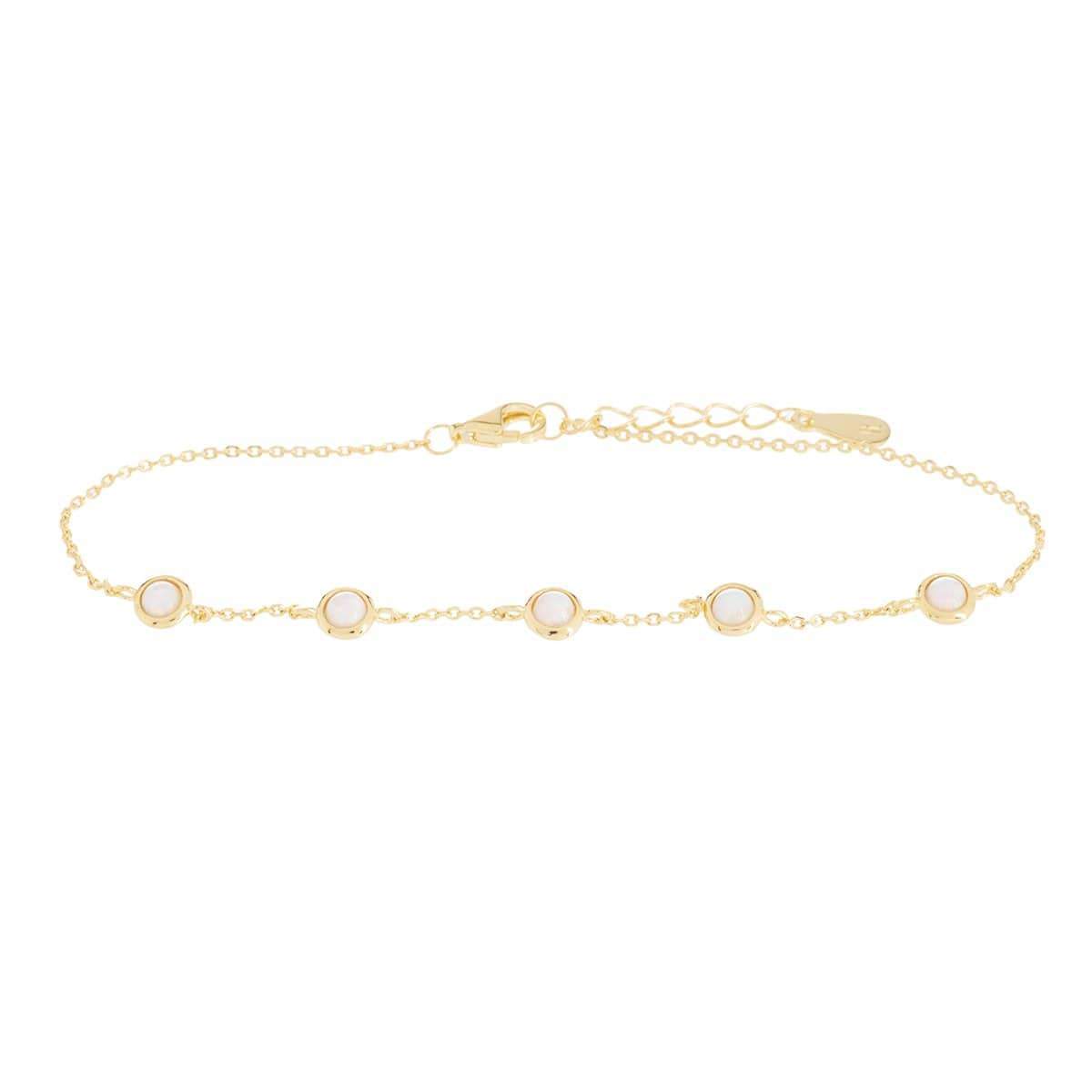 Ripples Opalite Bracelet Gold 1  - Bowerbird Jewels - Online Jewellery Stores