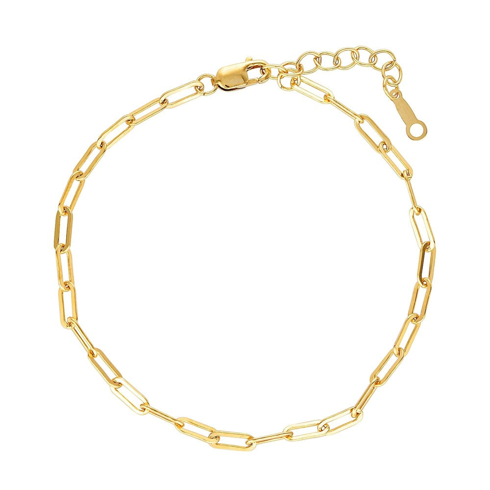  Gold Paperclip Bracelet 1- Bowerbird Jewels - Online Jewellery Stores