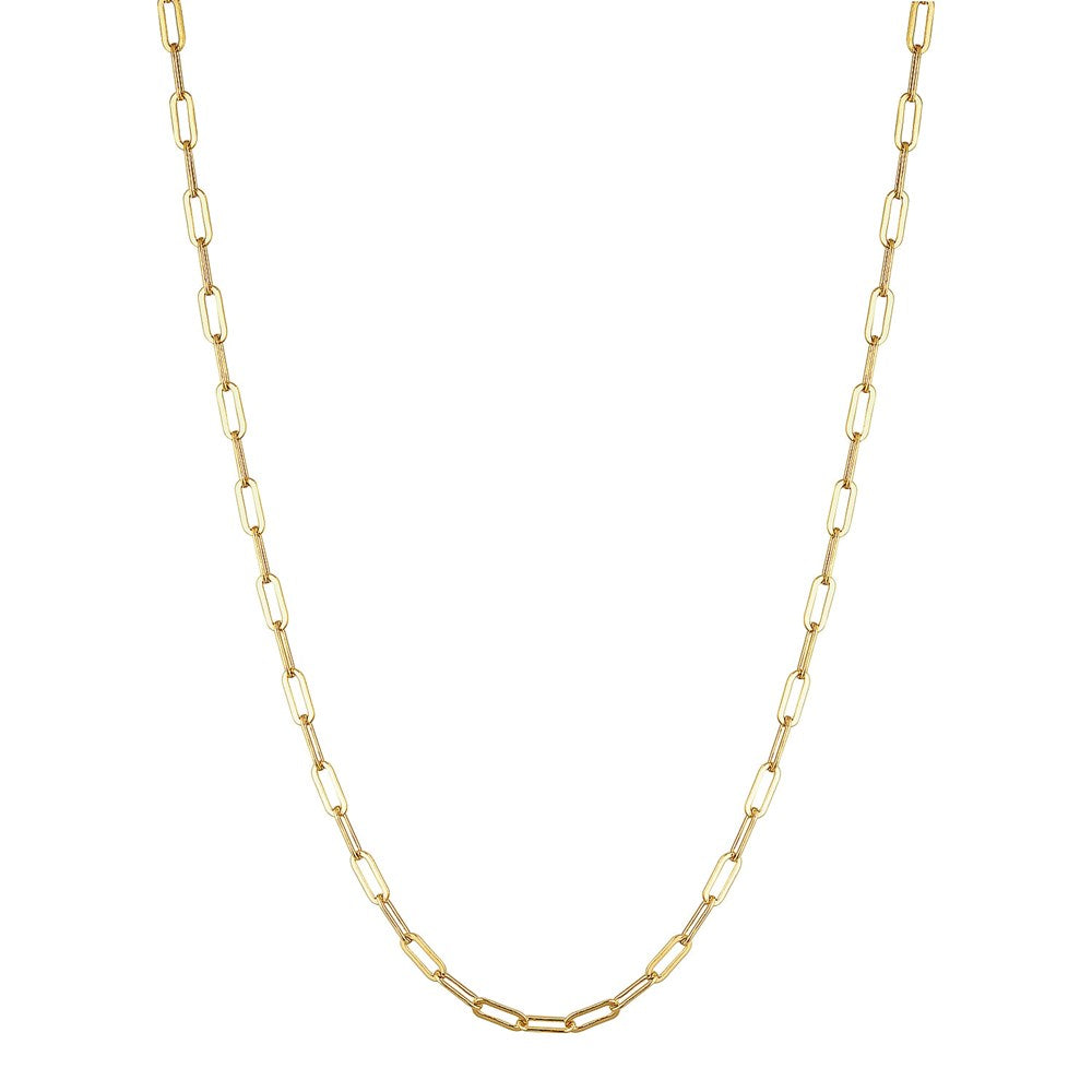 Gold Paperclip Chain 1- Bowerbird Jewels - Online Jewellery Stores