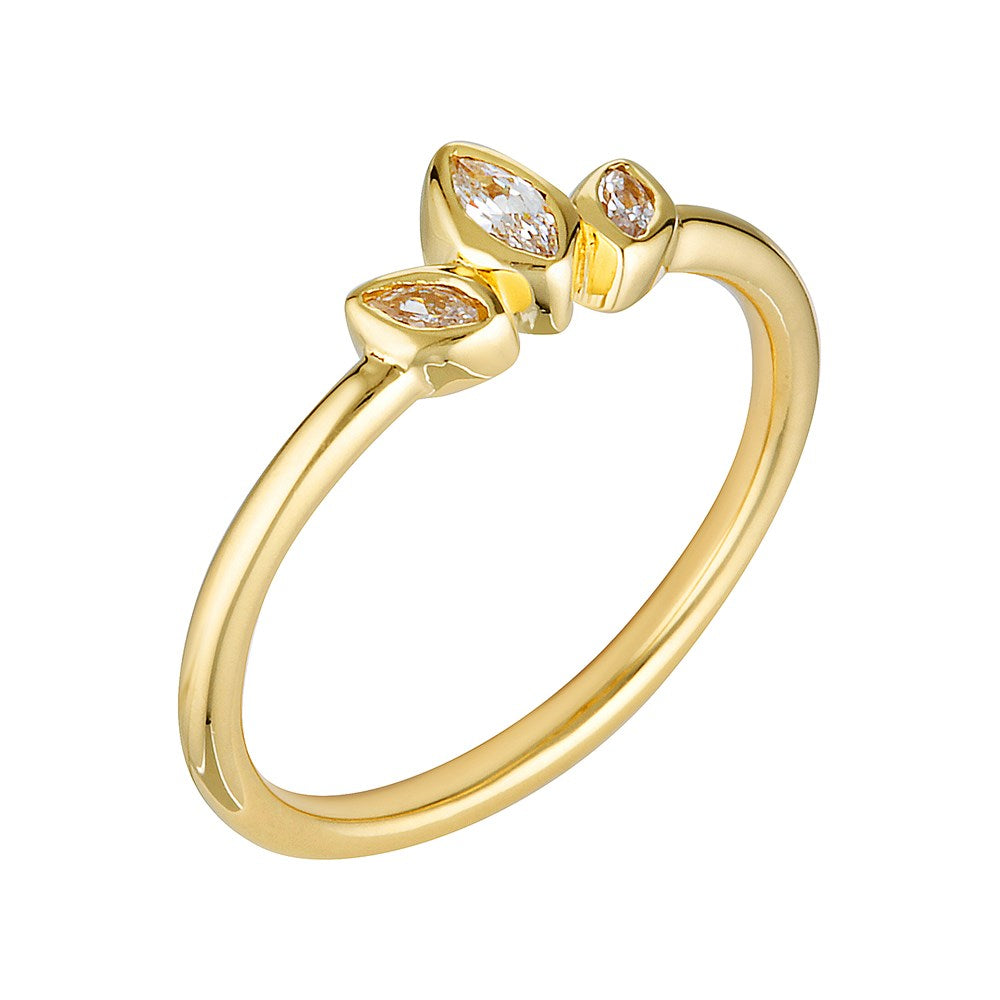   Gold Vespine Stacking Ring 2 - Bowerbird Jewels - Online Jewellery Stores