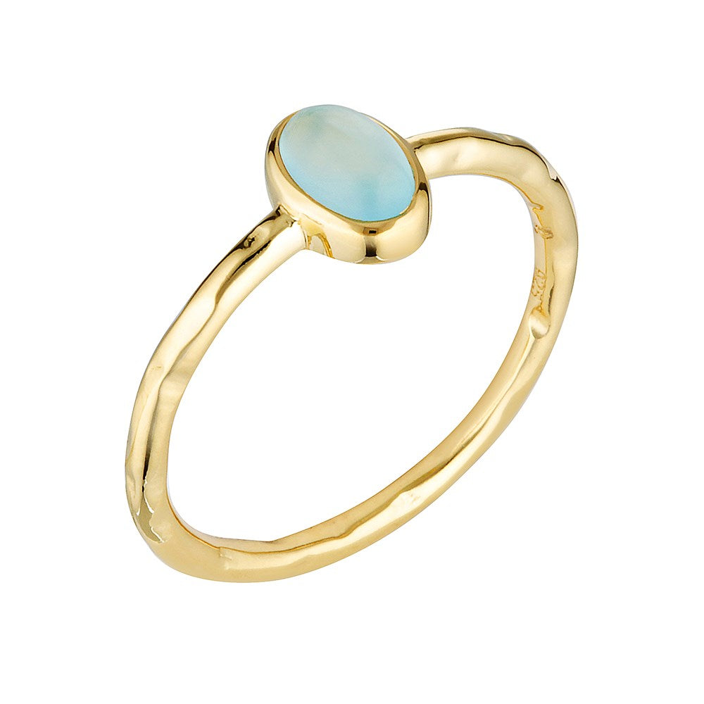   Gold Solasta Aqua Chalcedony Ring 2 - Bowerbird Jewels - Online Jewellery Stores