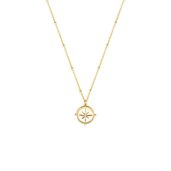 Compass of the Soul Necklace Gold 1 - Bowerbird Jewels - Online Jewellery Stores