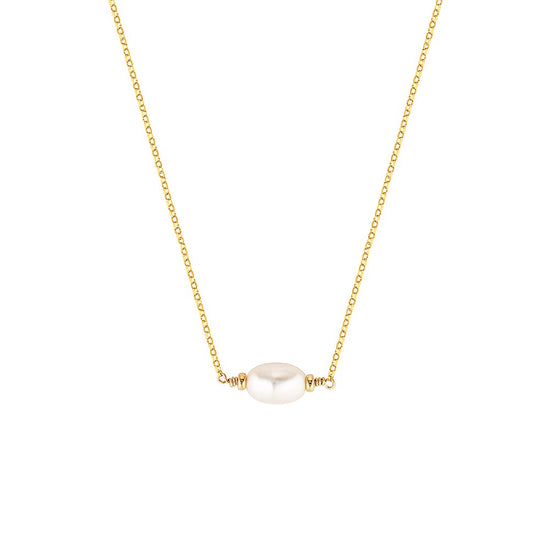 Sarang Pearl Necklace Gold 1  - Bowerbird Jewels - Online Jewellery Stores