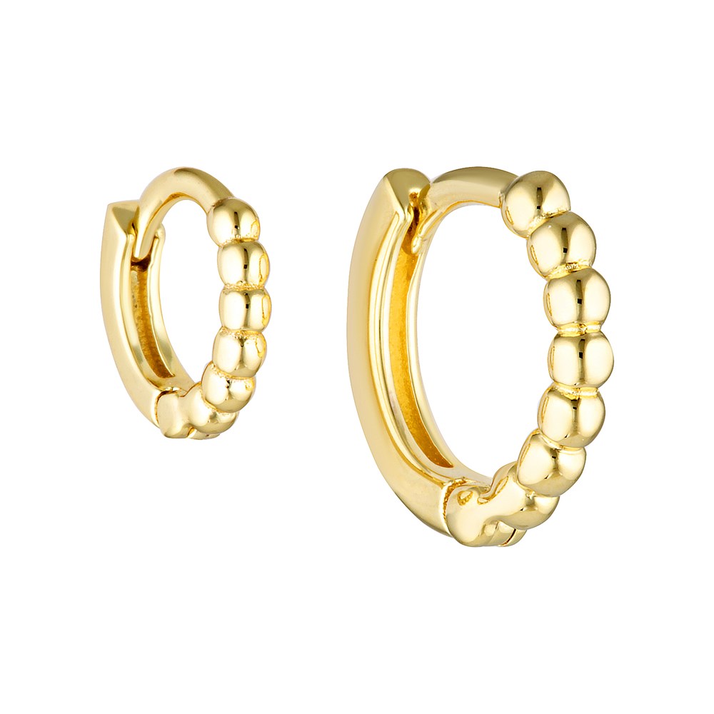 Bubble Huggie Earrings Standard Gold - Bowerbird Jewels - Online Jewellery Stores