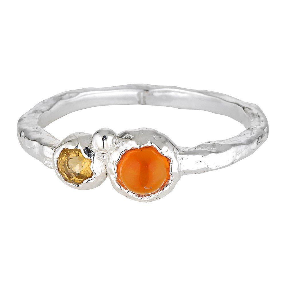 Energised Organic Silver Stacking Ring 1 - Bowerbird Jewels - Online Jewellery Stores