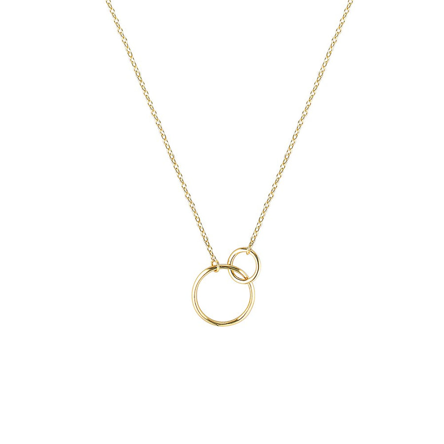 Entwined Circle Necklace Gold 1 - Bowerbird Jewels - Online Jewellery Stores