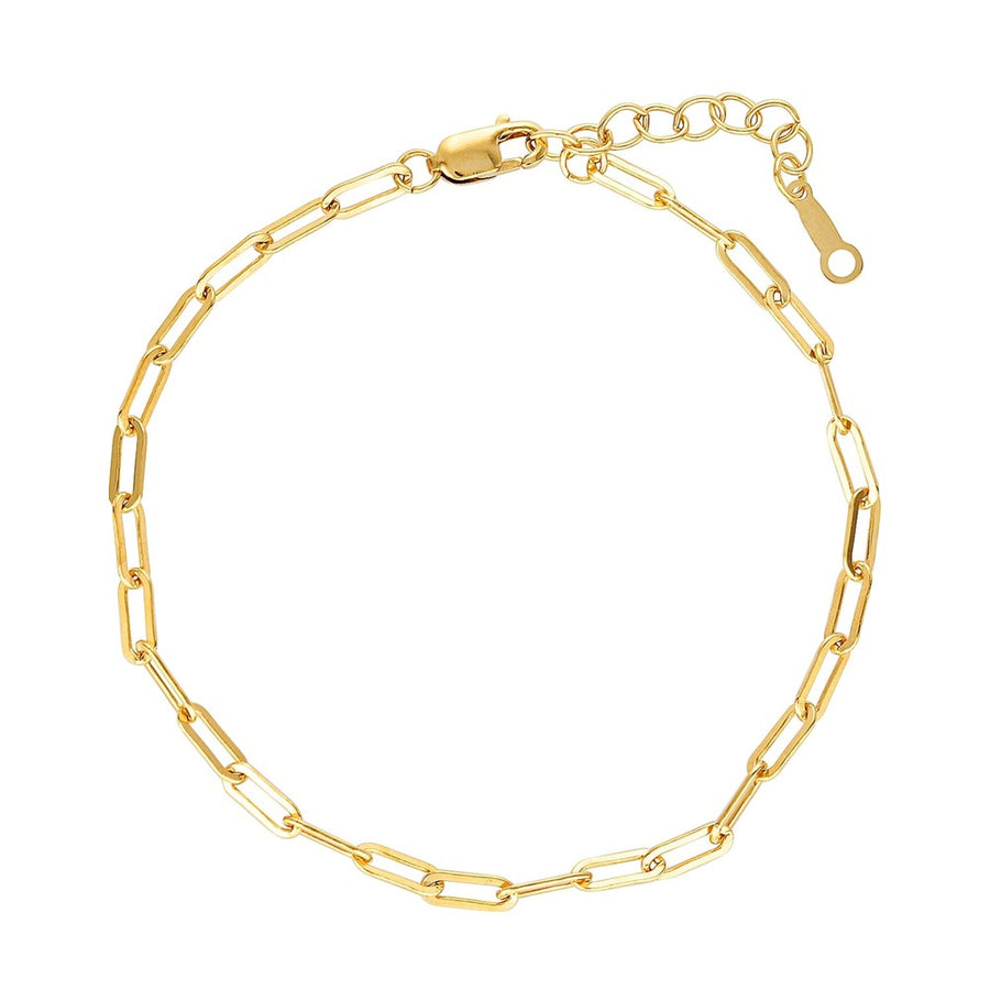 Gold Paperclip Bracelet Gold 1 - Bowerbird Jewels - Online Jewellery Store