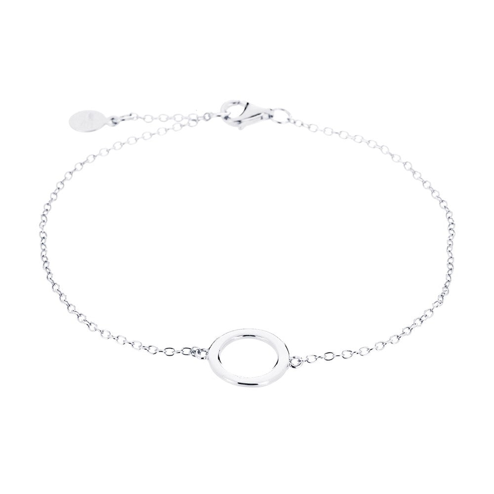 Open Circle Bracelet Silver 1 - Bowerbird Jewels - Online Jewellery Store