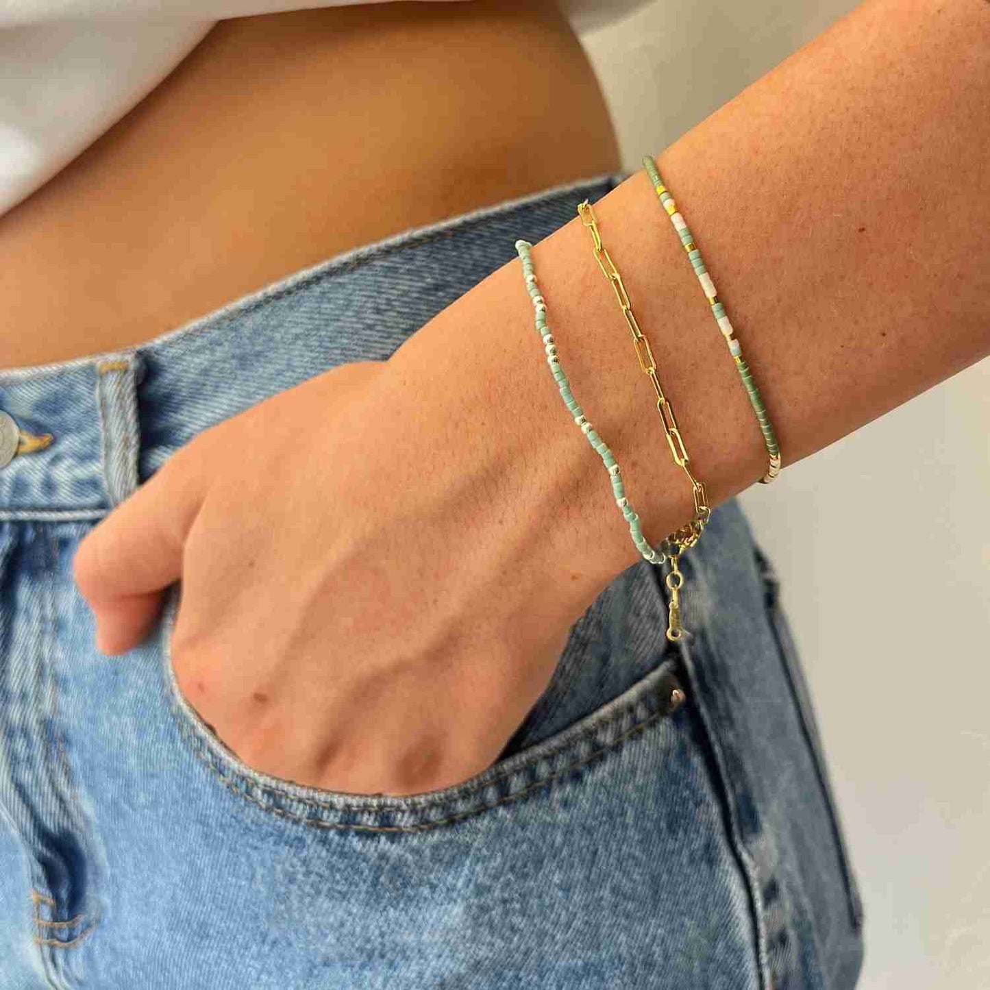 Gold Paperclip Bracelet