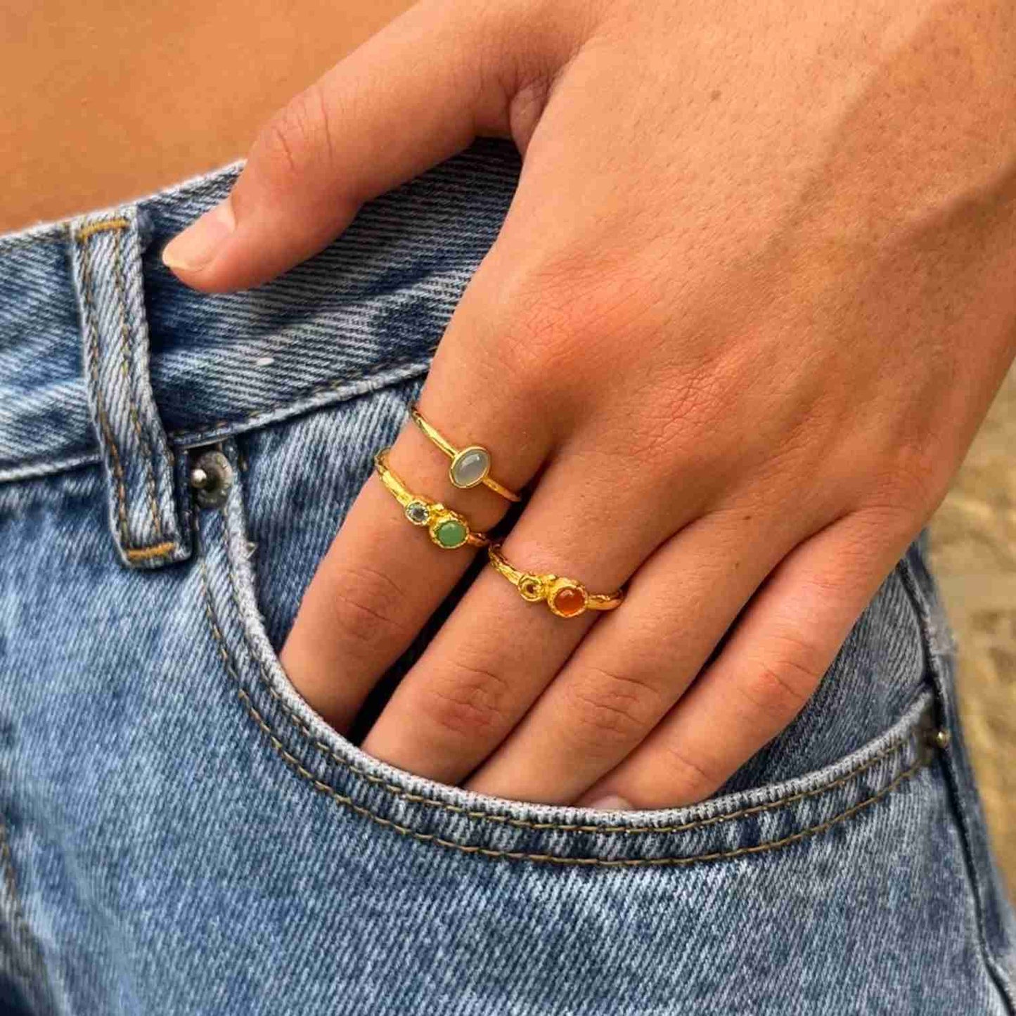 Energised Organic Stacking Ring