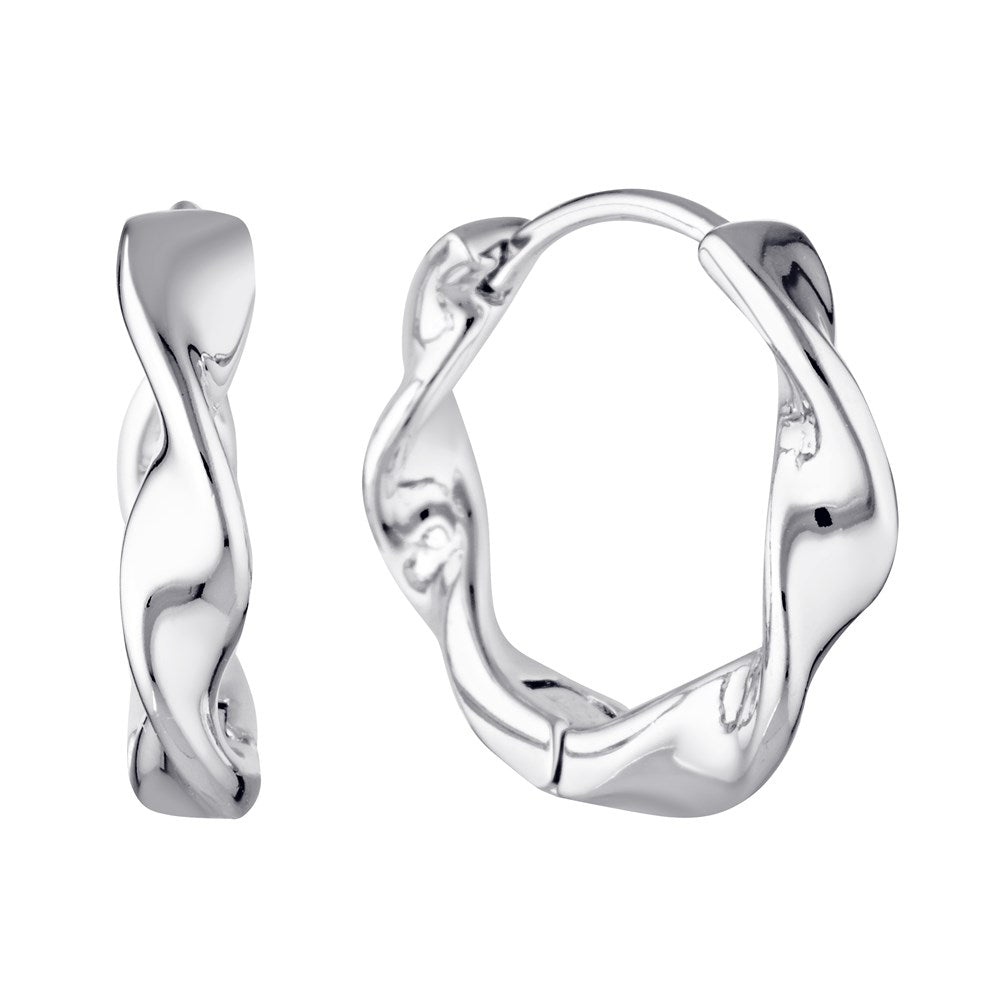 Aisling Twist Hoop Huggie Earrings