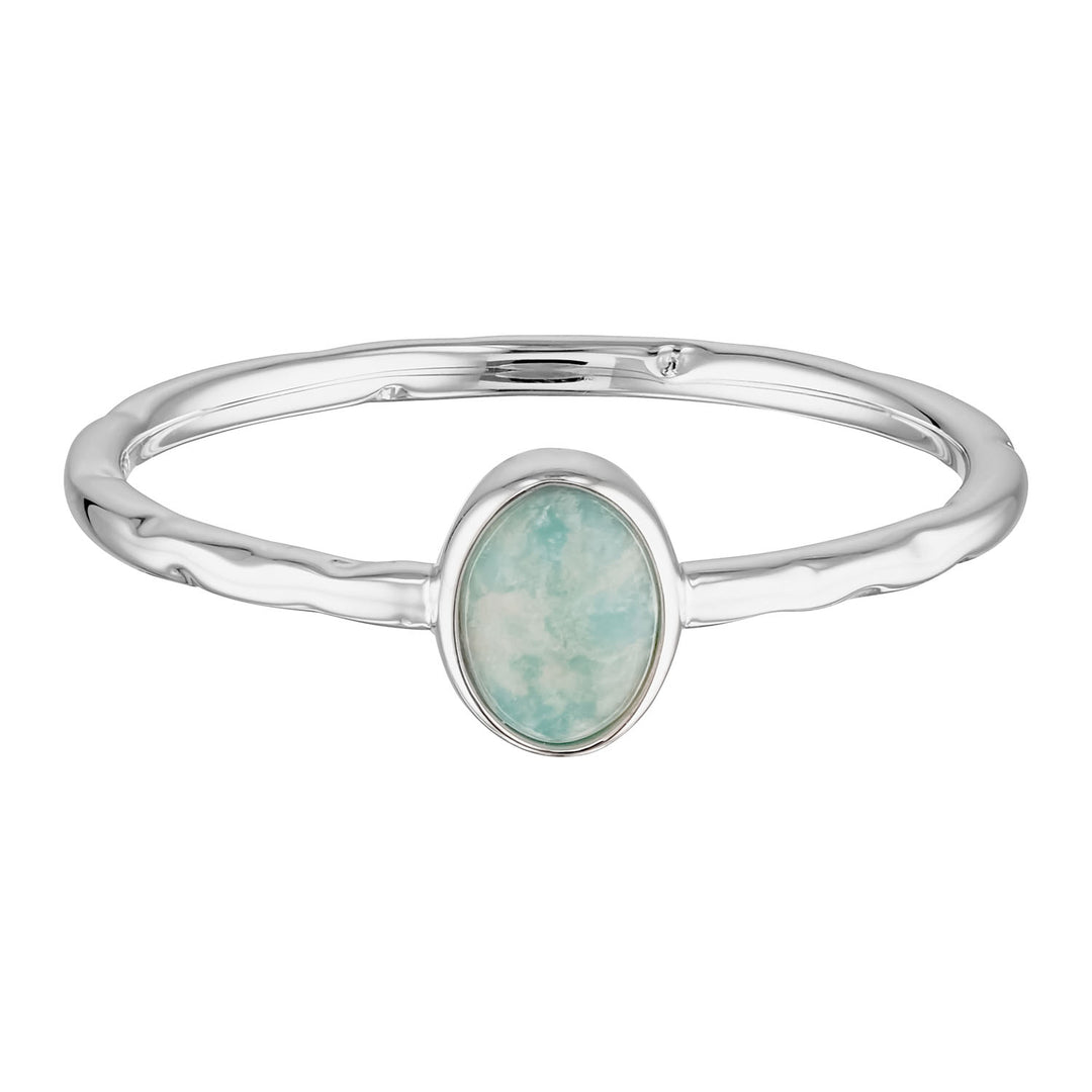 Solasta Amazonite Solitaire Ring in Sterling Silver