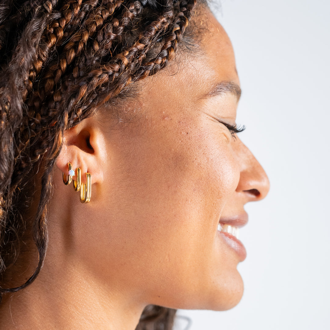 Opalite Huggie Earrings