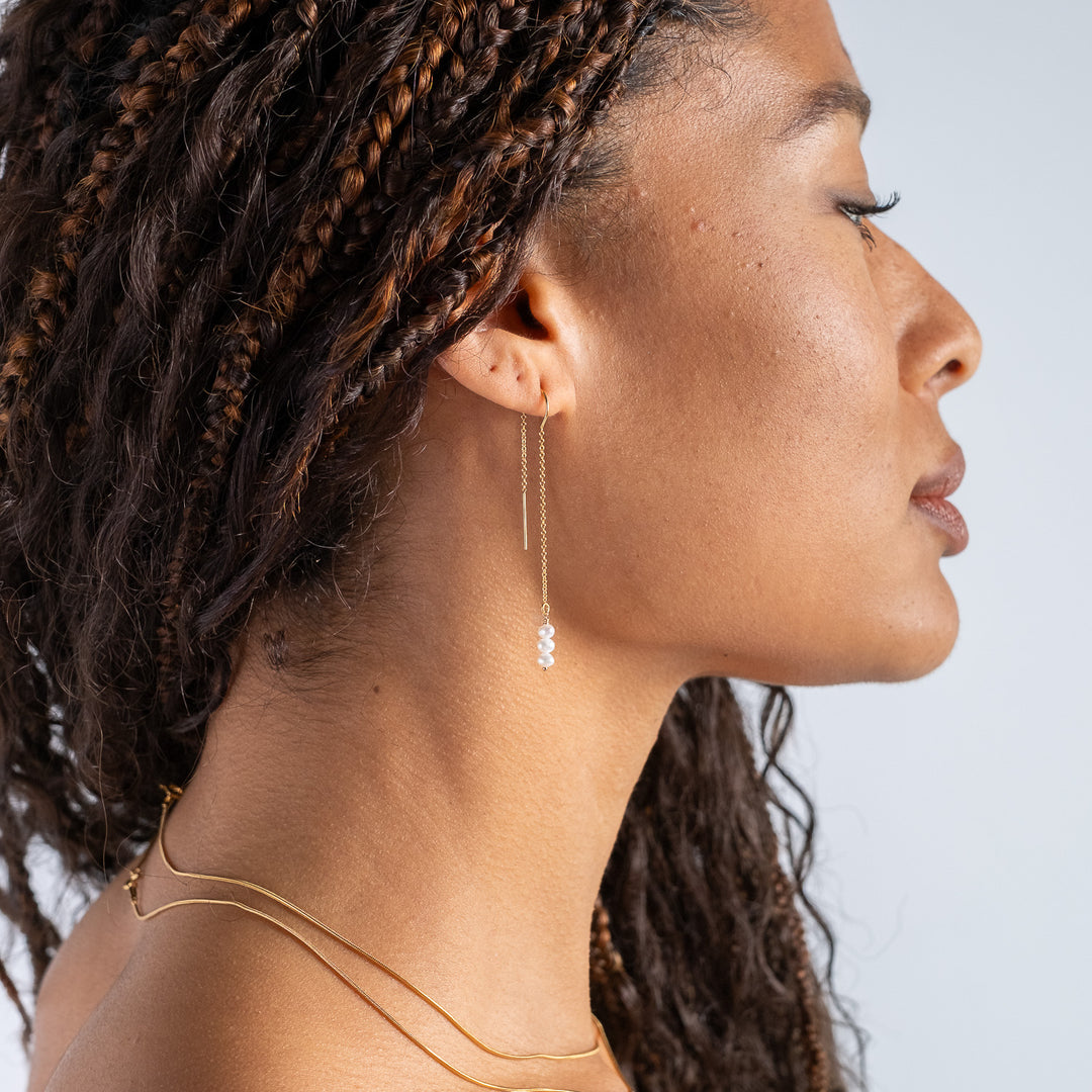 Ikigai  Gold Thread Earrings