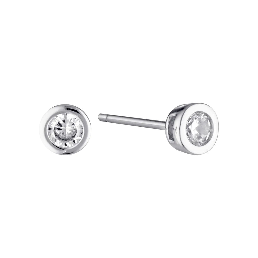 3.0mm Cubic Zirconia Stud Earrings Silver 1 - Australian Jewellery Brand Bowerbird Jewels