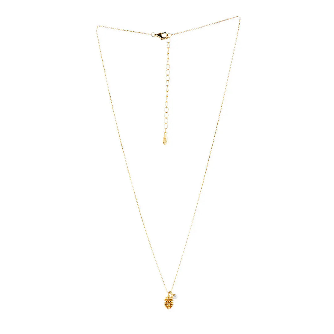 Acorn and Pearl Charm Necklace Gold 2 - Australian Jewellery Brand Bowerbird Jewels