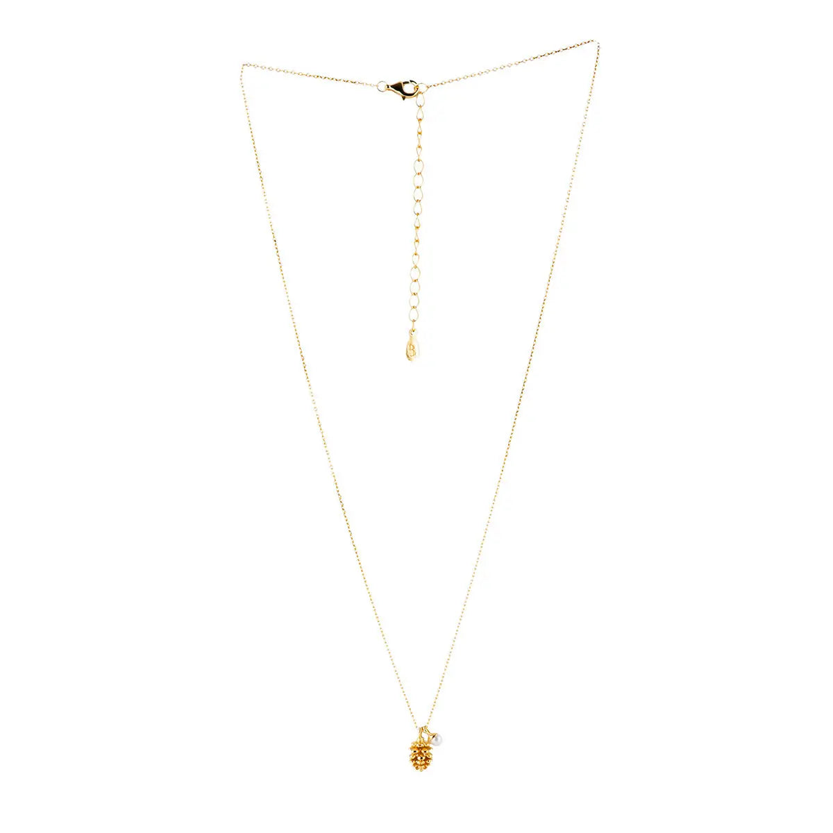 Acorn and Pearl Charm Necklace Gold 2 - Australian Jewellery Brand Bowerbird Jewels