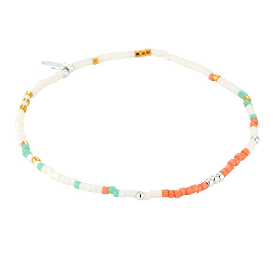 Alpas Beaded Stacking Bracelet Papaya 1 - Bowerbird Jewels - Online Jewellery Store