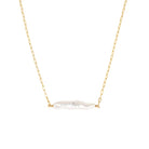 Aluna Gold Filled Necklace with Horizontal Biwa Pearl Gold 1 - Australian Jewellery Brand Bowerbird Jewels