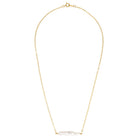 Aluna Gold Filled Necklace with Horizontal Biwa Pearl Gold 2 - Australian Jewellery Brand Bowerbird Jewels