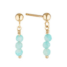 Ardour Drop Earrings Amazonite Gold 1 - Australian Jewellery Brand Bowerbird Jewels