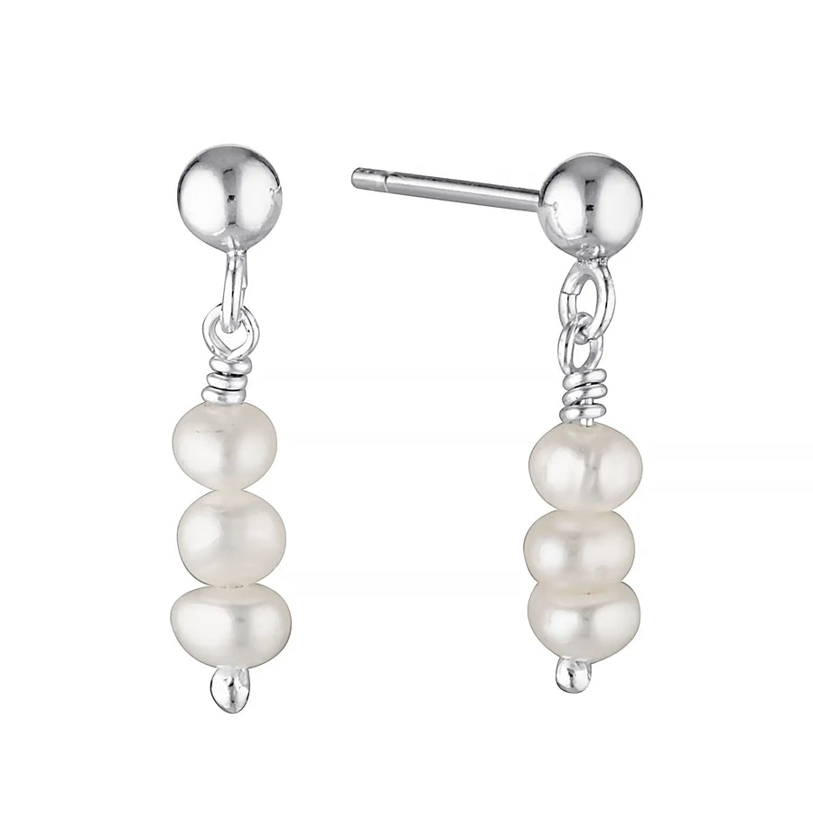 Ardour Drop Earrings Pearl Silver 1 - Australian Jewellery Brand Bowerbird Jewels