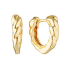 Aura Twist Huggie Hoop Earrings Gold 1 - Australian Jewellery Brand Bowerbird Jewels