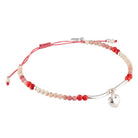 Aurora Beaded Gemstone Stacking Bracelet with Silver Heart Charm 1 - Australian Jewellery Brand Bowerbird Jewels