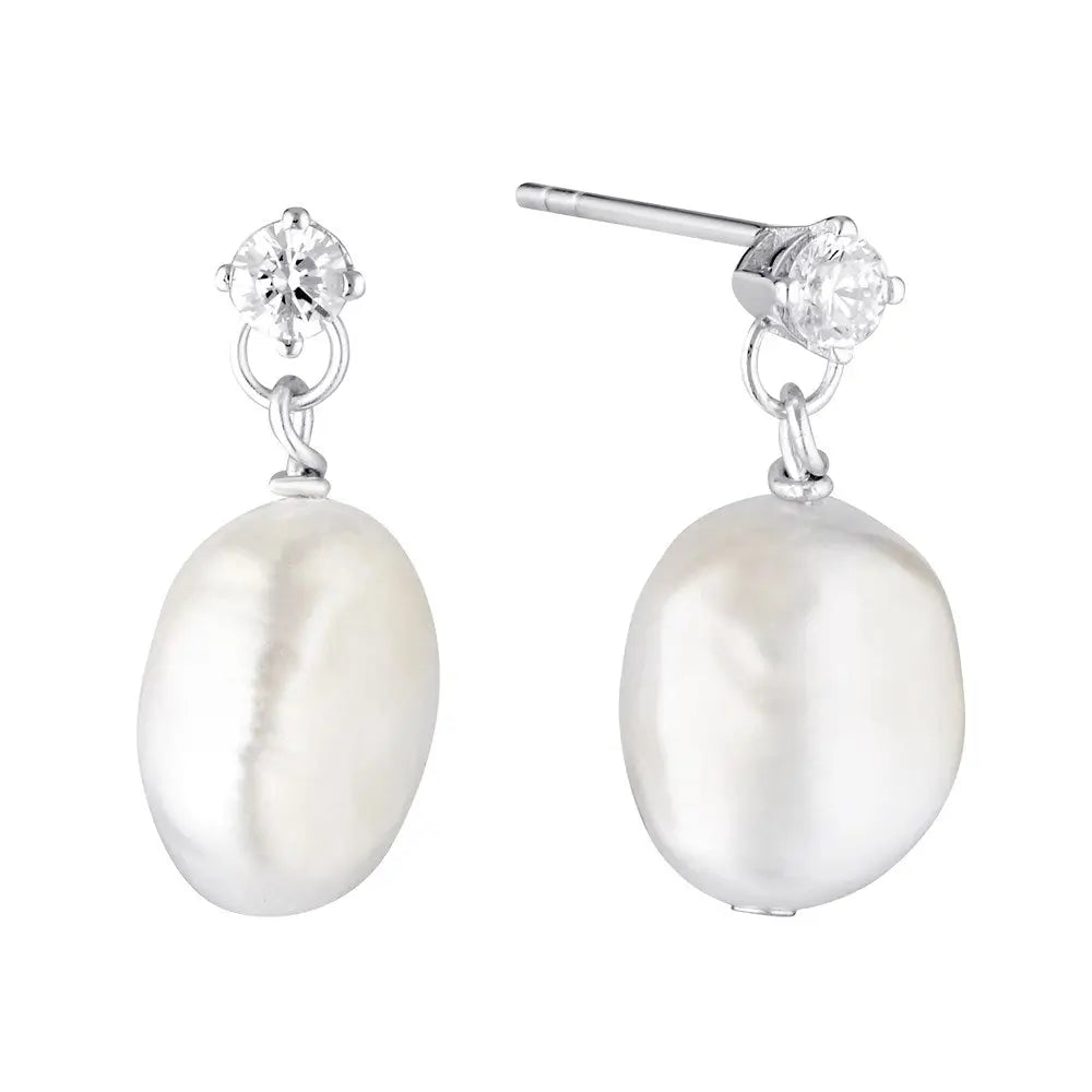 Avenoir Pearl Drop Earrings Silver 1 - Australian Jewellery Brand Bowerbird Jewels
